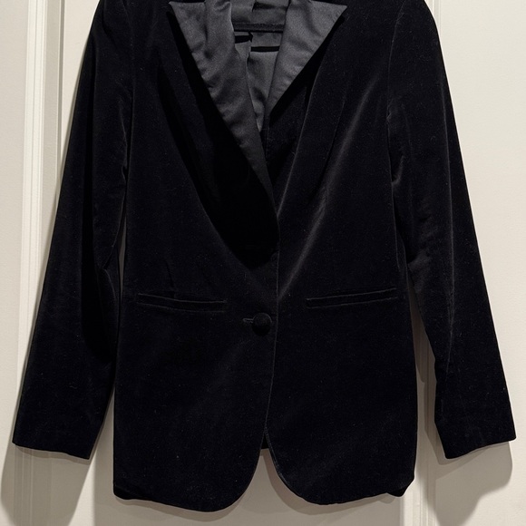 Black velvet blazer - Picture 2 of 2